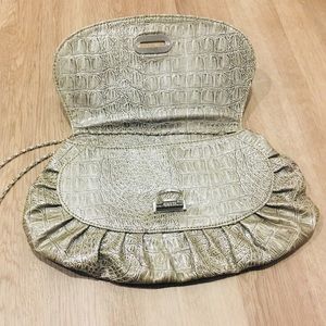 Faux snake/alligator skin clutch